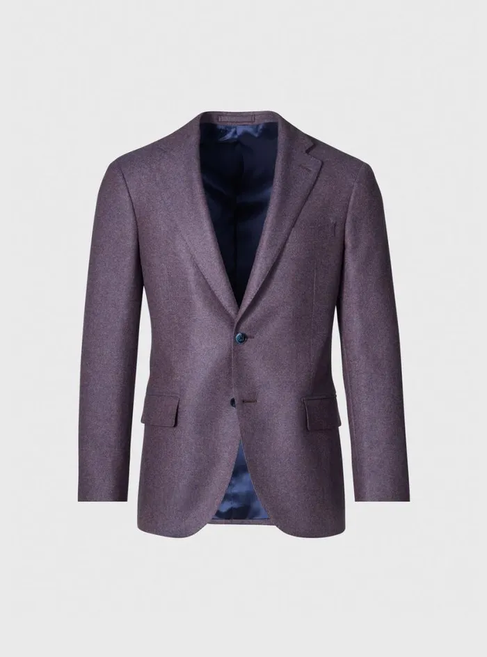Men Paul Stuart Blazers and Jackets Cashmere Melange Jacket Blueplum