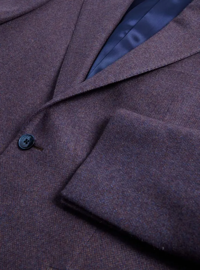Men Paul Stuart Blazers and Jackets Cashmere Melange Jacket Blueplum