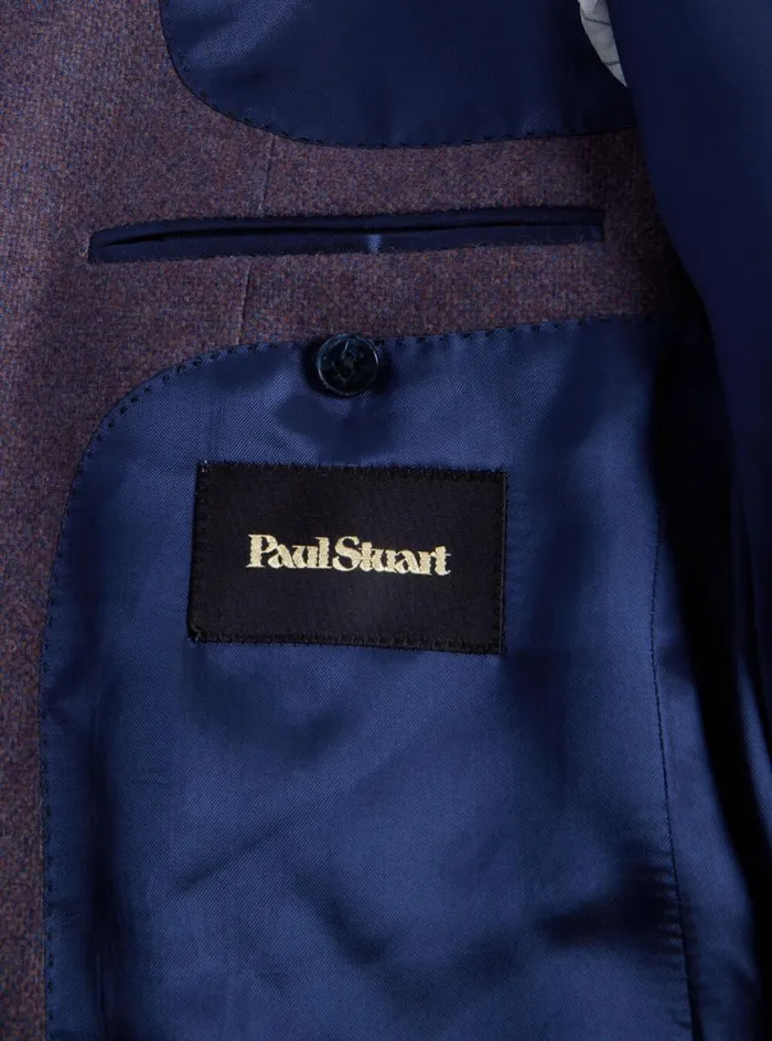 Men Paul Stuart Blazers and Jackets Cashmere Melange Jacket Blueplum