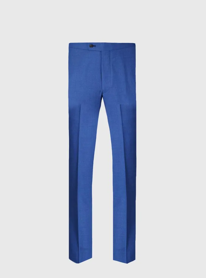 Men Paul Stuart Blazers and Jackets Mid Blue All Year Wool Suit Mid Blue