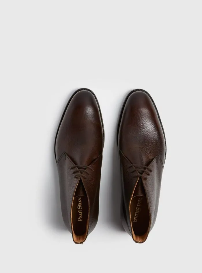 Men Paul Stuart Boots Linc Leather Chukka Boot Dark Brown Men Paul Stuart Boots Linc Leather Chukka Boot Dark Brown