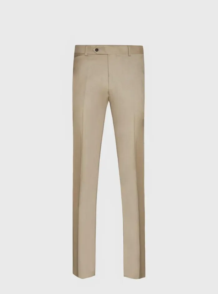 Men Paul Stuart Dress Pants Super 110s Wool Tan Trouser Tan