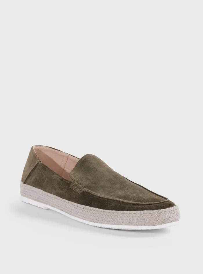 Men Paul Stuart Espadrilles St Croix Suede Espadrille Medium Green