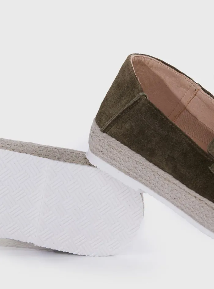 Men Paul Stuart Espadrilles St Croix Suede Espadrille Medium Green