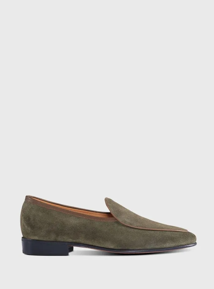 Men Paul Stuart Loafers Felix Moccasin Olive