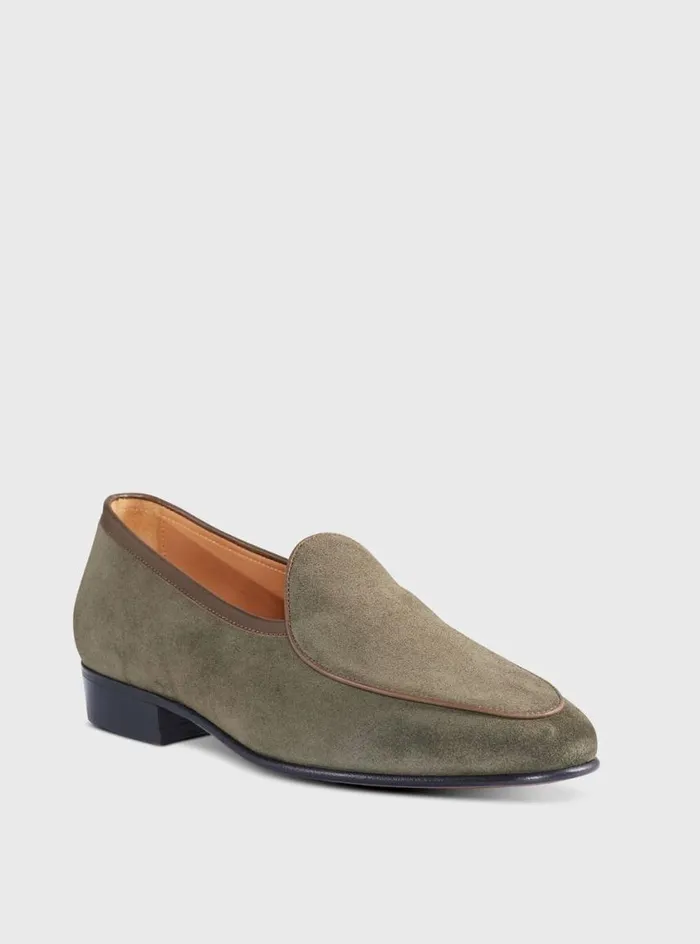 Men Paul Stuart Loafers Felix Moccasin Olive