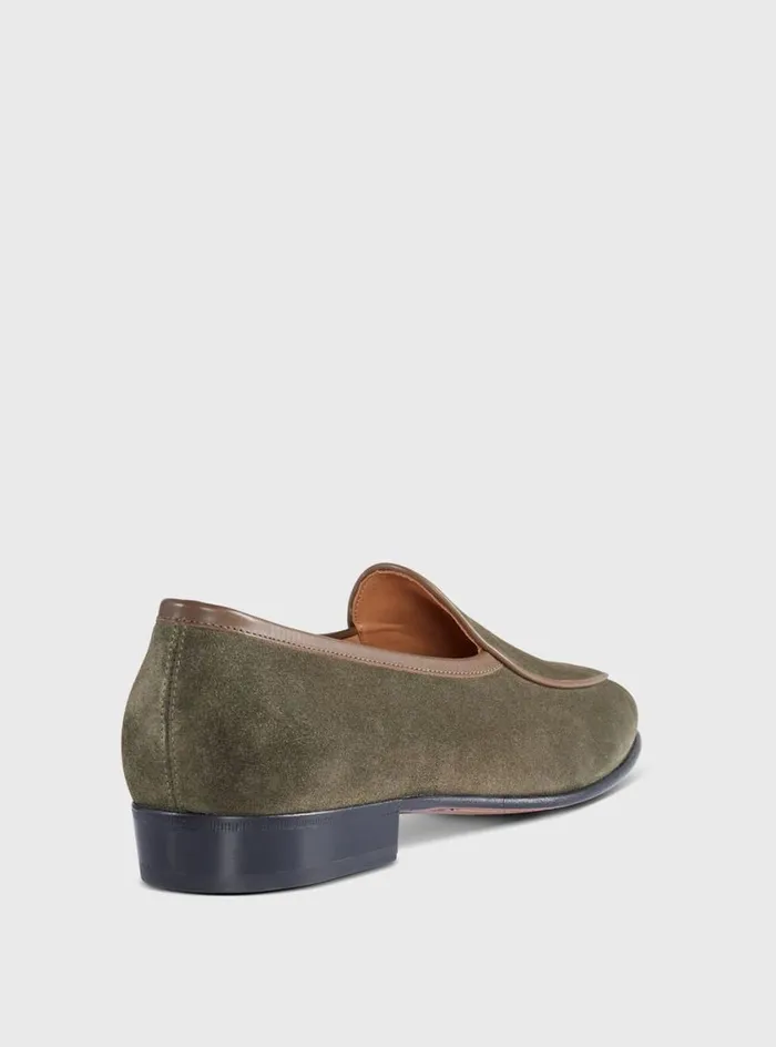 Men Paul Stuart Loafers Felix Moccasin Olive