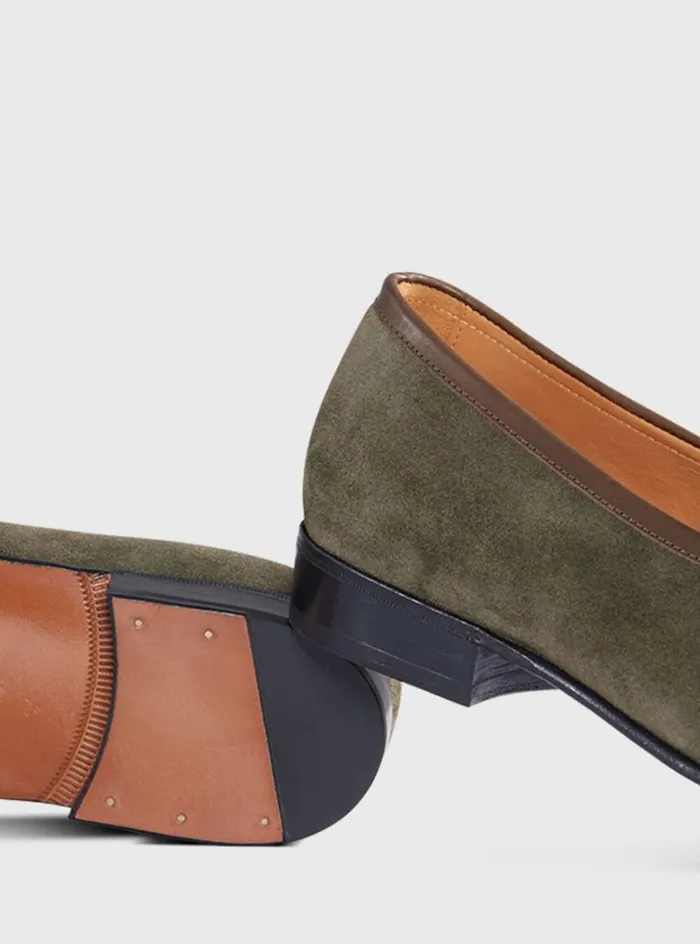 Men Paul Stuart Loafers Felix Moccasin Olive