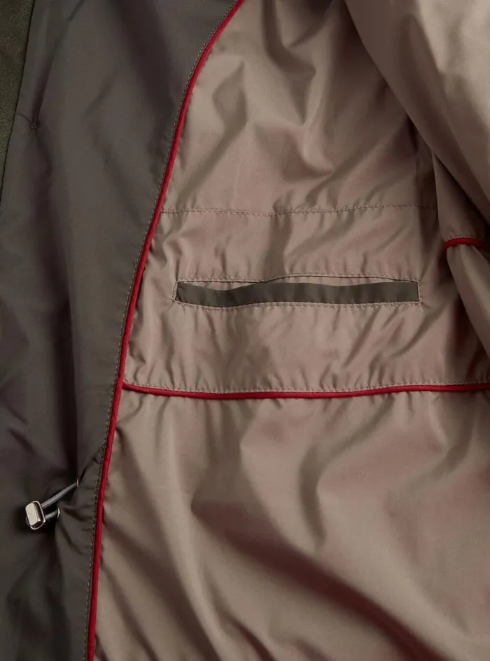 Men Paul Stuart Outerwear Cashmere And Microfiber Quilted Field Jacket Olive