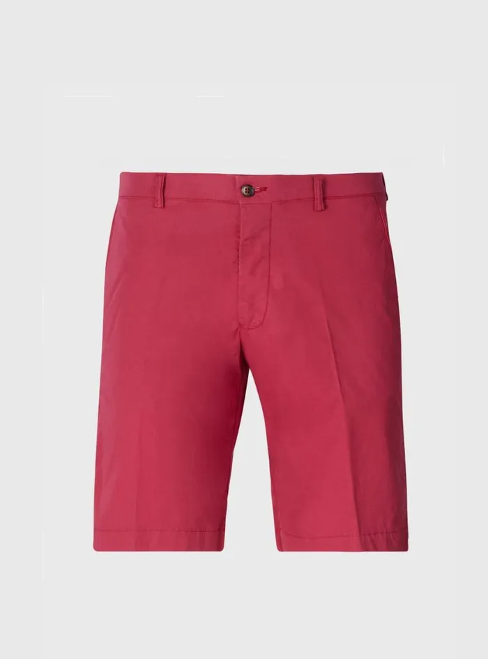 Men Paul Stuart Pants Cotton Bermuda Short Magenta
