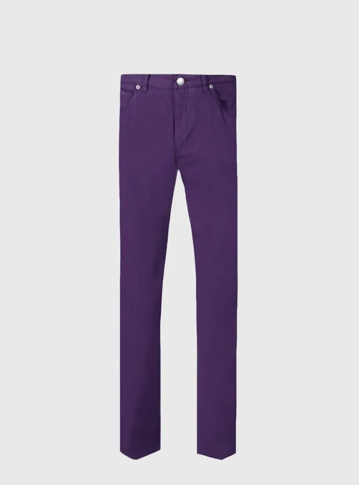 Men Paul Stuart Pants Cotton Five Pocket Pant Plum