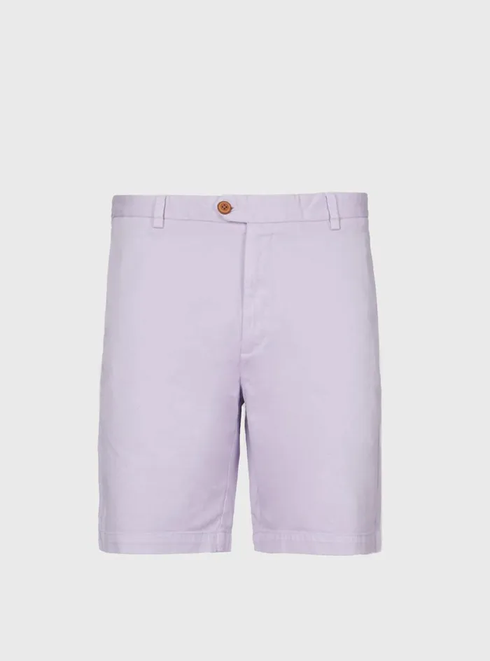 Men Paul Stuart Pants Twill Cotton Walk Short Lavender