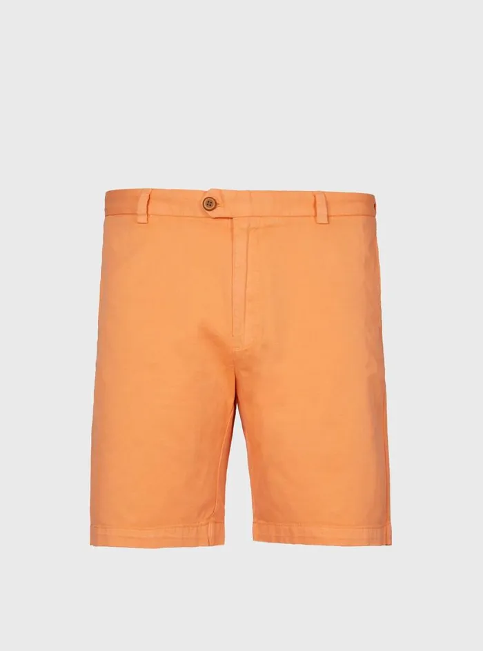 Men Paul Stuart Pants Twill Cotton Walk Short Peach