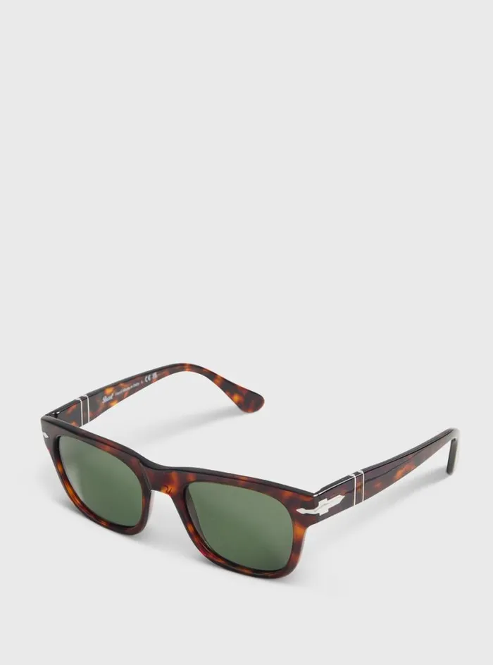Men Paul Stuart Sunglasses and Eyewear Persol Havana With Green Lens Brown