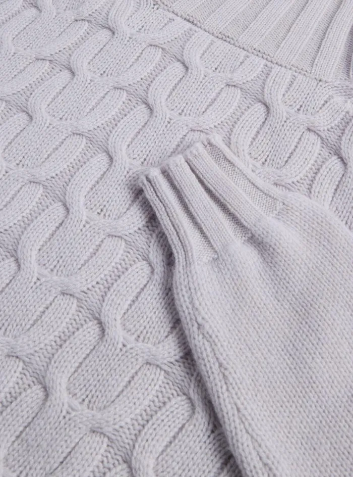 Men Paul Stuart Sweaters Soft Cashmere Links Turtleneck Sweater Ivory