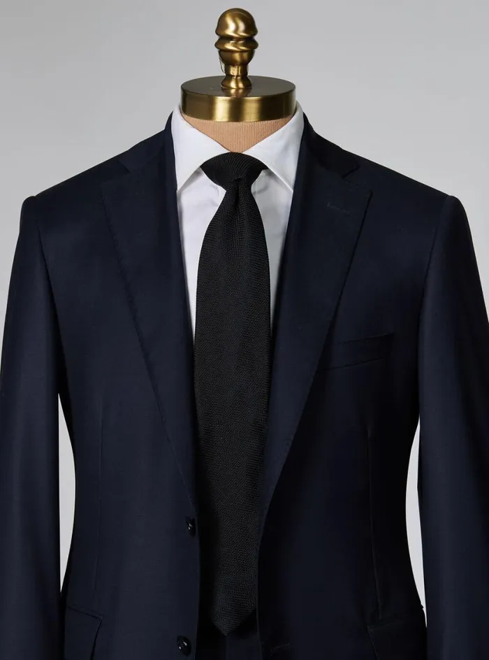 Men Paul Stuart Ties Solid Silk Garza Tie Black