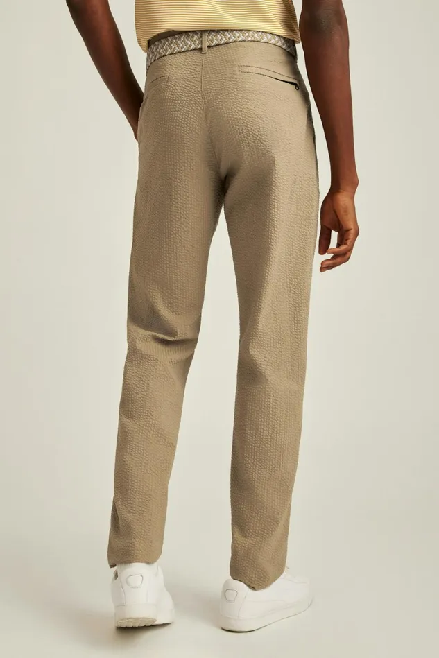 Men Performance Seersucker Golf Pant Khaki Seersucker Stripe Bonobos Chinos