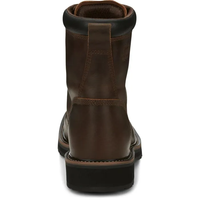 MEN Pulley 8034 Work Aged Bark Justin Boots Work