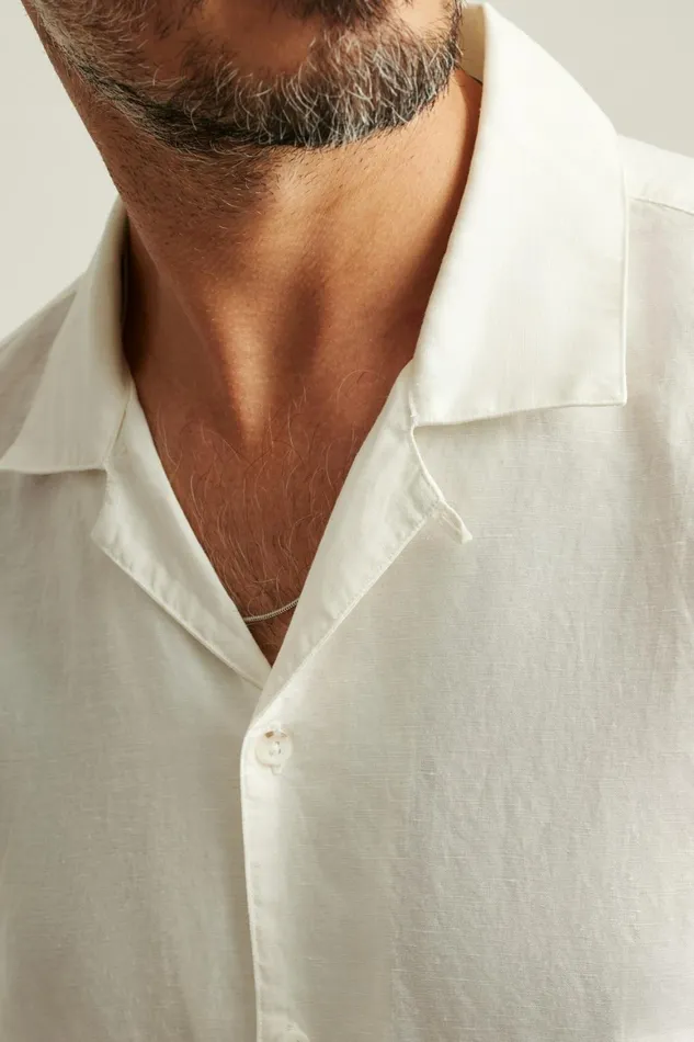 Men Riviera Cabana Shirt Coconut Milk Bonobos Casual Shirts
