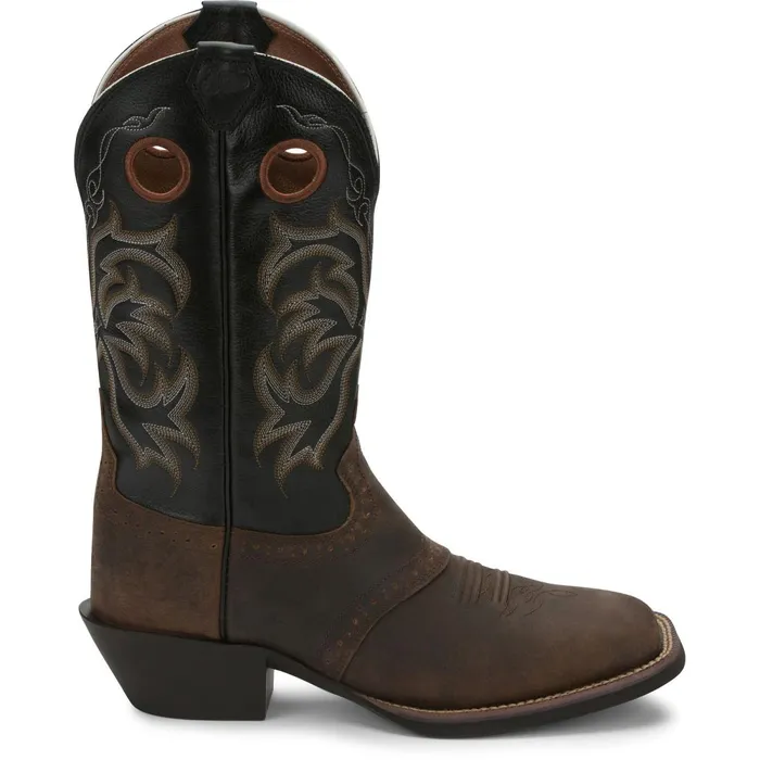 MEN Rolliker 12034 Western Dark Cocoa Justin Boots Western