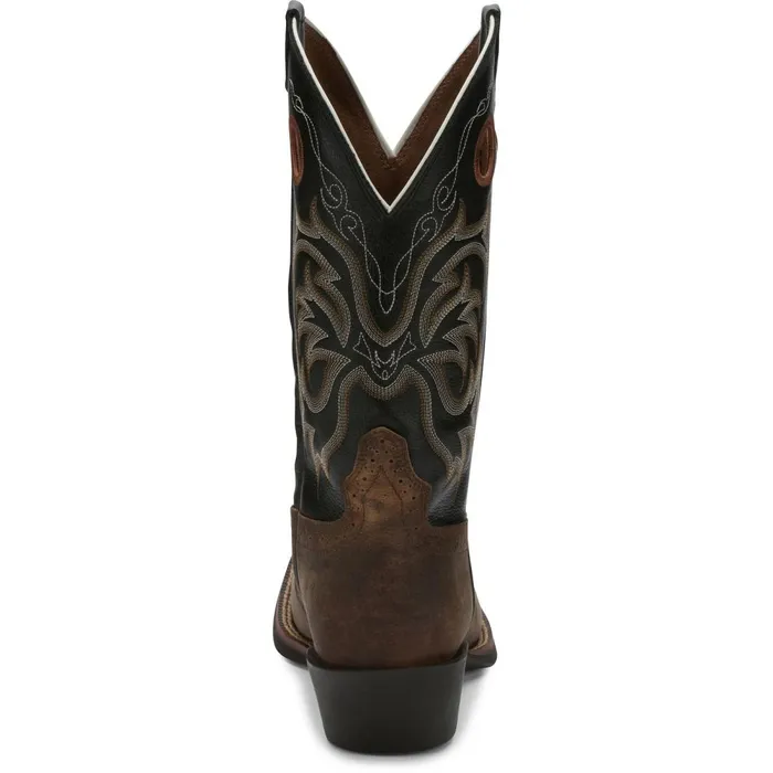 MEN Rolliker 12034 Western Dark Cocoa Justin Boots Western