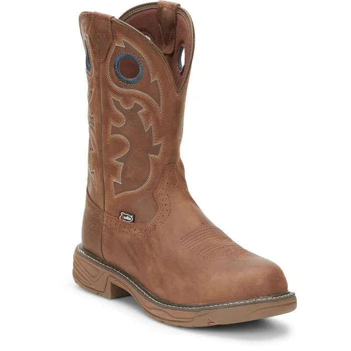 MEN Rush 11034 Waterproof Nano Comp Toe Barley Justin Boots Work