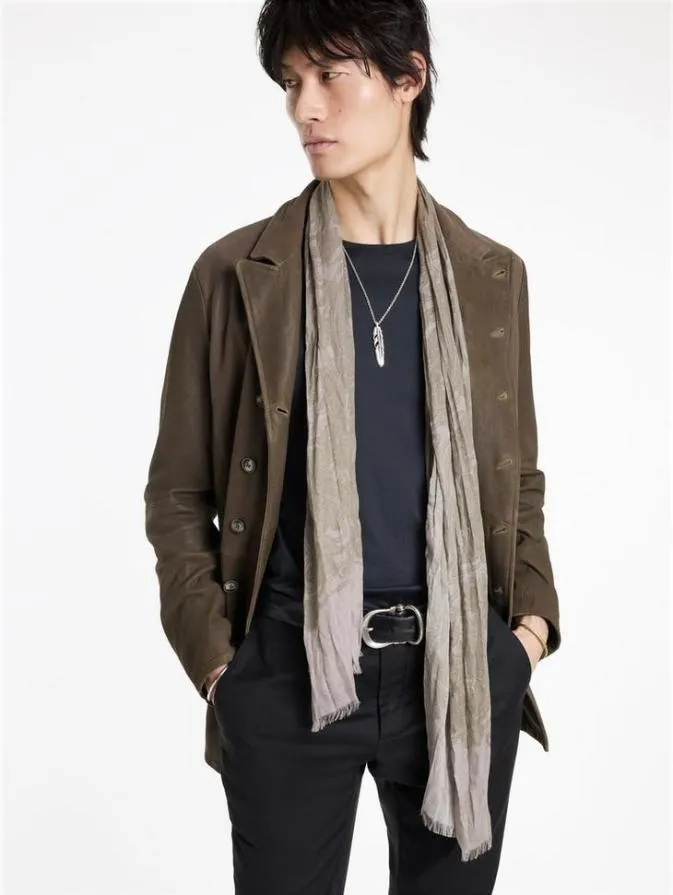Men Scarves and Ties John Varvatos CARIBBEAN PAISLEY SCARF Canvas