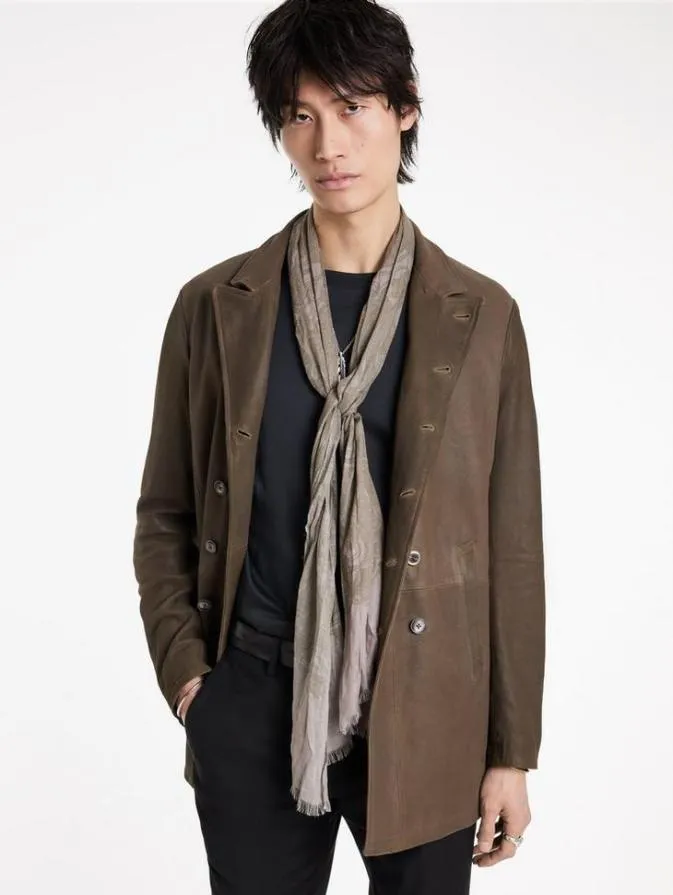 Men Scarves and Ties John Varvatos CARIBBEAN PAISLEY SCARF Canvas