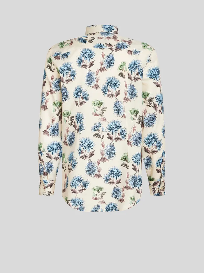 Men Shirt With Dahlias And Mini Logo Etro Shirts