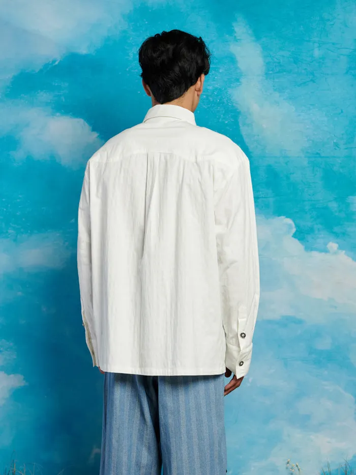 Men Sister Jane Shirts Arlo Western Shirt Pearled White