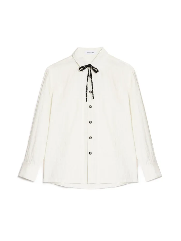 Men Sister Jane Shirts Arlo Western Shirt Pearled White