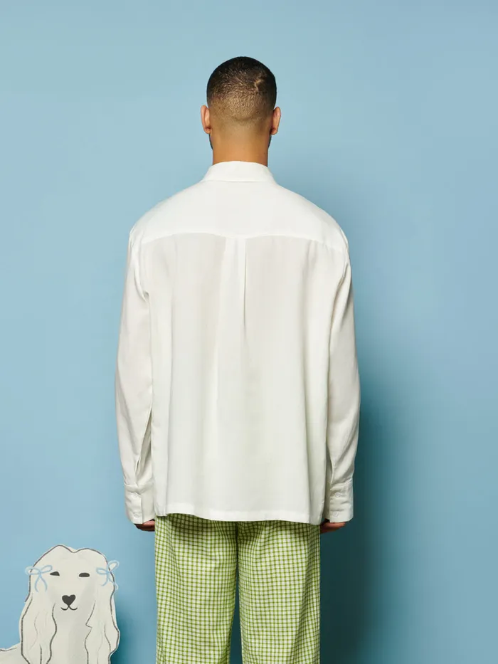 Men Sister Jane Shirts Fella Bow Shirt Pearled Ivory