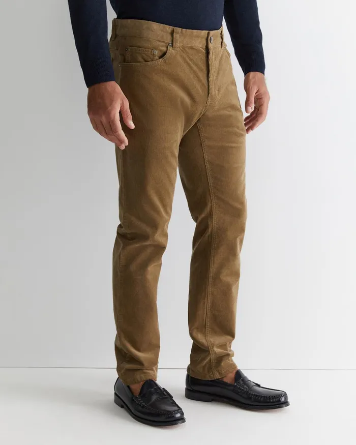 Men Sportscraft Pants Cooper Cord Almond