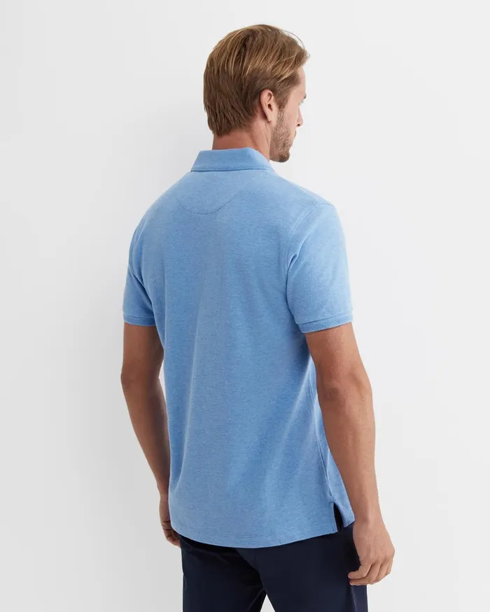 Men Sportscraft TShirts and Polos Sc Melange Pique Polo Blue Melange