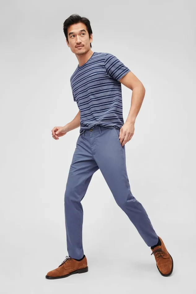 Men Stretch Lightweight Chinos Lake Blue Bonobos Chinos