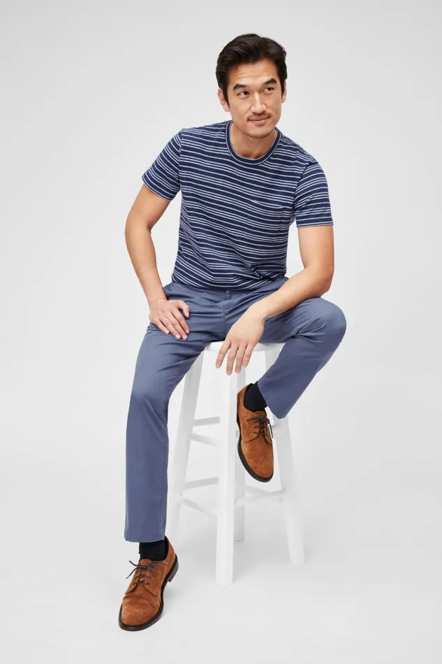 Men Stretch Lightweight Chinos Lake Blue Bonobos Chinos