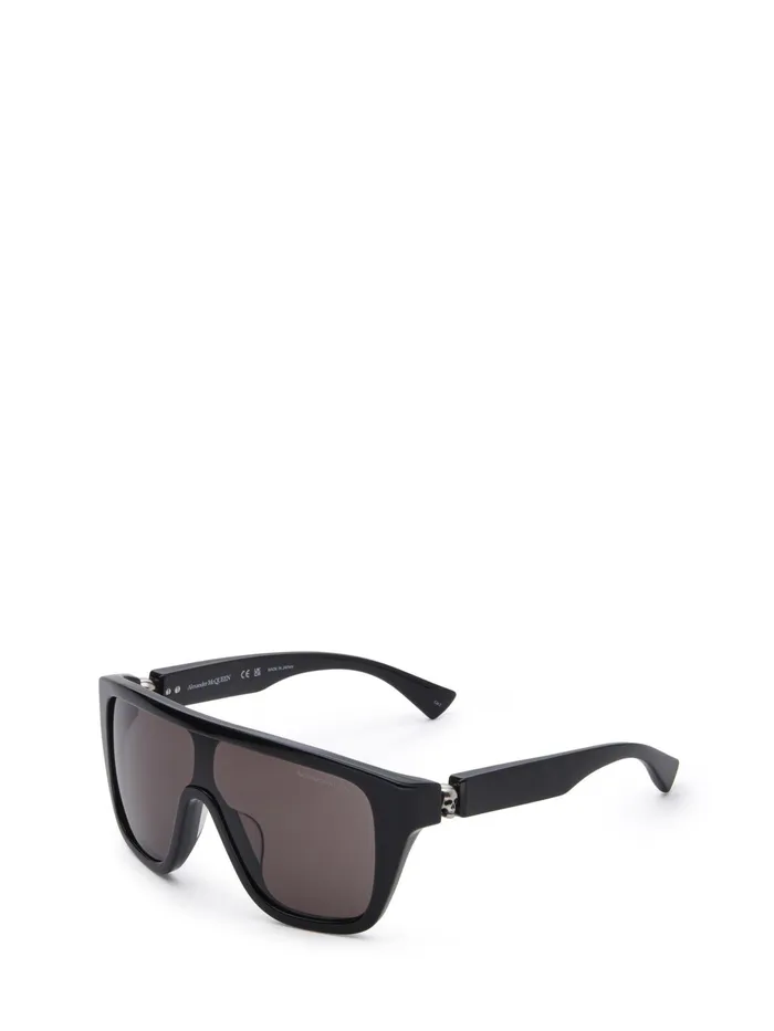 Men Sunglasses Alexander McQueen Floating Skull Mask Sunglasses Blacksmoke