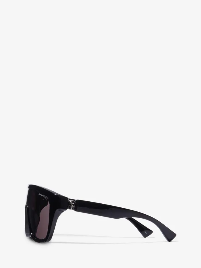 Men Sunglasses Alexander McQueen Floating Skull Mask Sunglasses Blacksmoke
