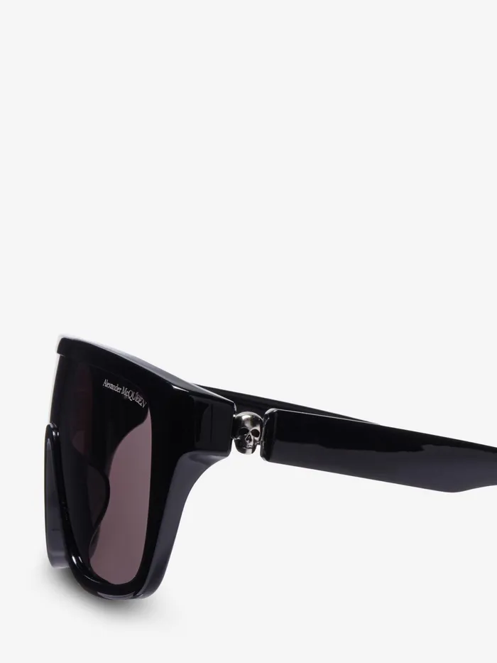 Men Sunglasses Alexander McQueen Floating Skull Mask Sunglasses Blacksmoke