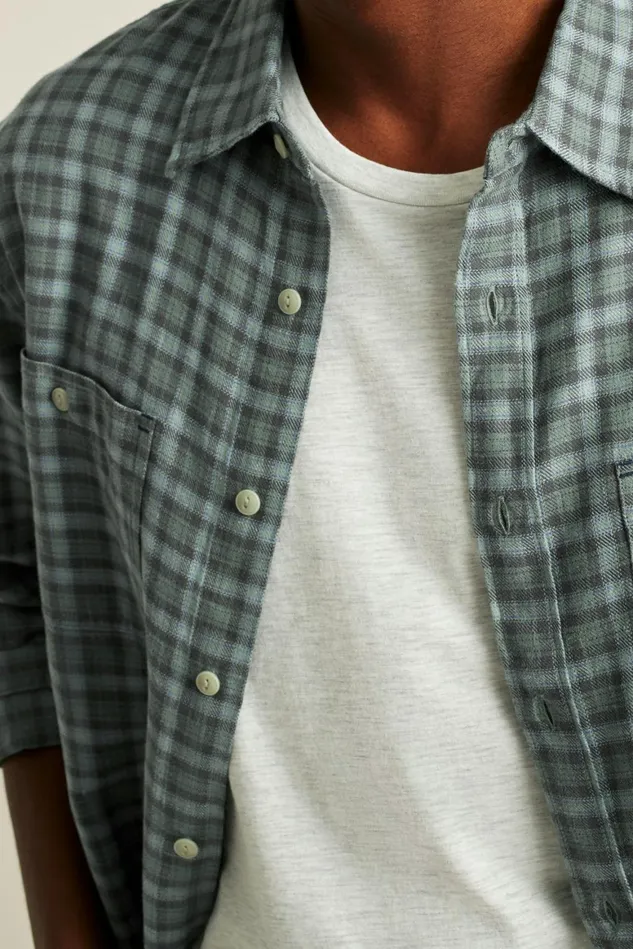 Men Sunset Overshirt Sage Ireland Plaid Bonobos Casual Shirts