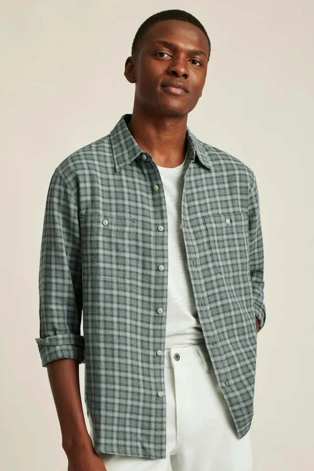 Men Sunset Overshirt Sage Ireland Plaid Bonobos Casual Shirts