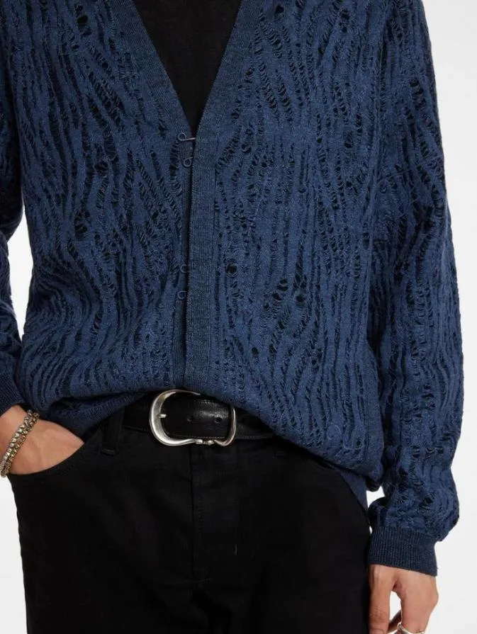 Men Sweaters John Varvatos JOPLIN CARDIGAN Midnight