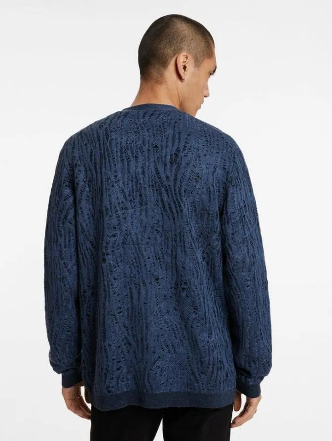 Men Sweaters John Varvatos JOPLIN CARDIGAN Midnight