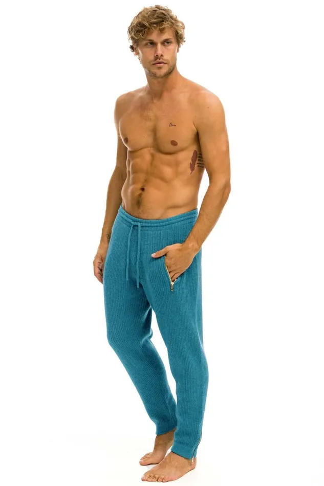 Men Sweatpants Aviator Nation Vintage Cabin Cashmere Sweater Pant 8211 Cobalt