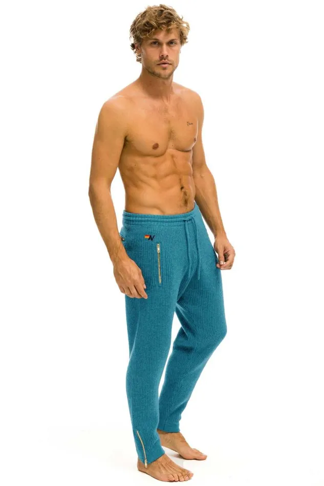 Men Sweatpants Aviator Nation Vintage Cabin Cashmere Sweater Pant 8211 Cobalt