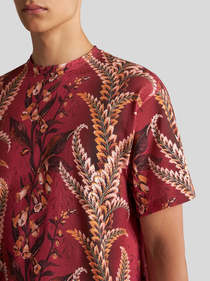 Men TShirt With Foliage Print Etro TShirts