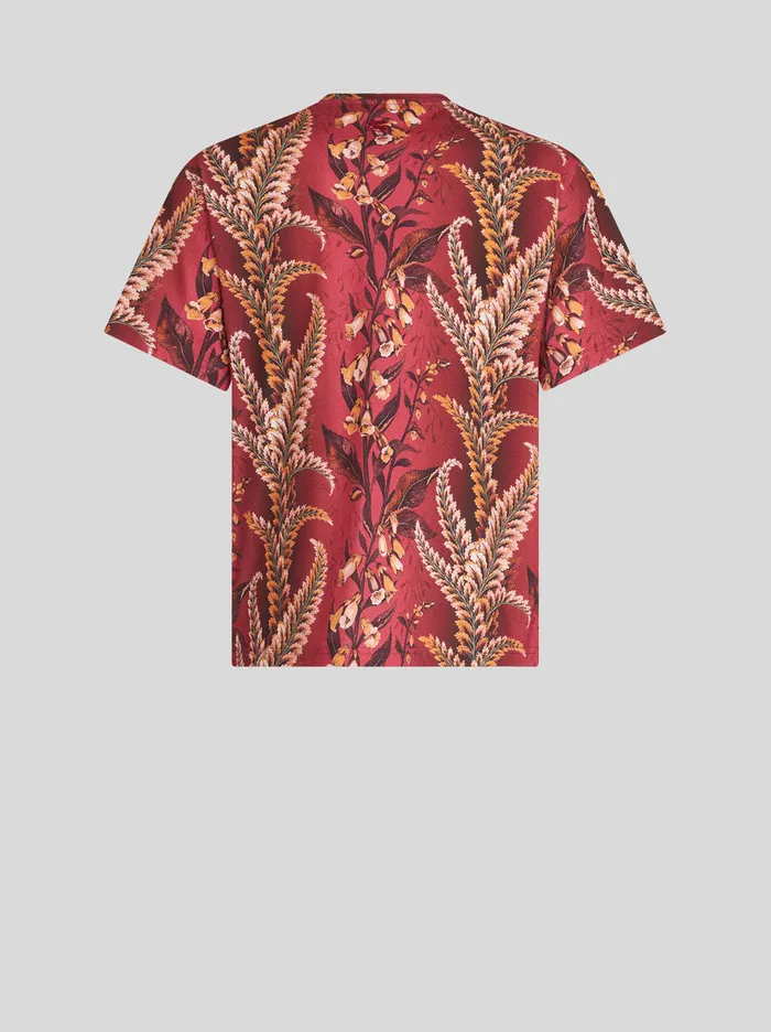Men TShirt With Foliage Print Etro TShirts