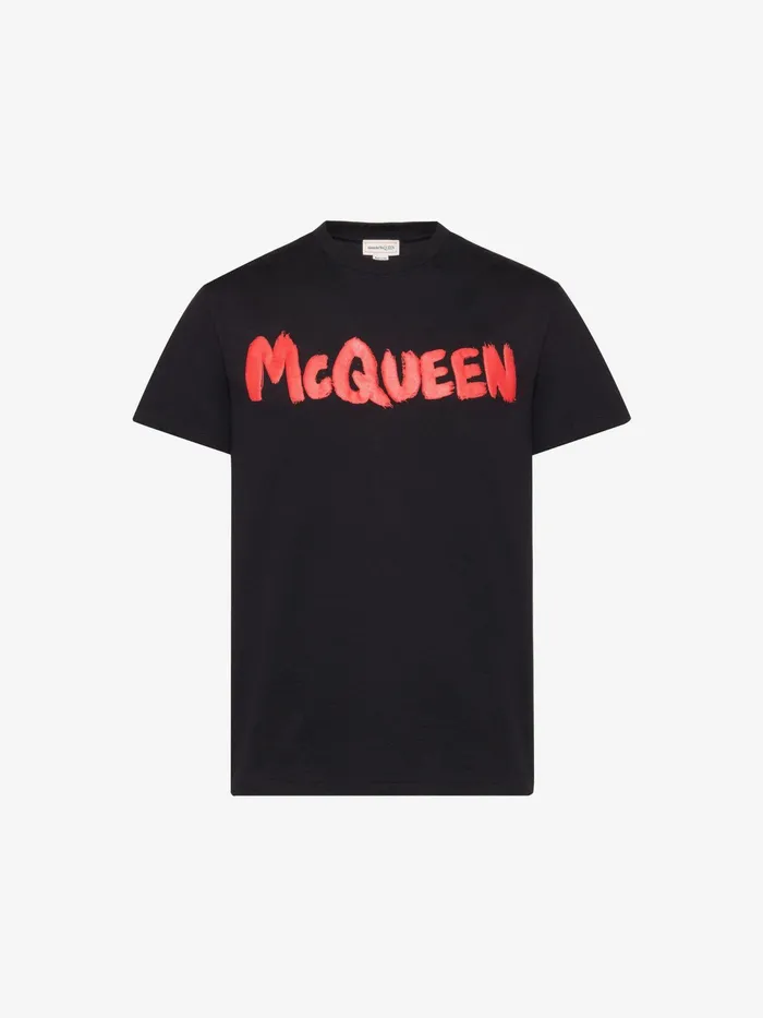 Men TShirts And Sweatshirts Alexander McQueen Mcqueen Graffiti TShirt Blackred Men TShirts And Sweatshirts Alexander McQueen Mcqueen Graffiti TShirt Blackred
