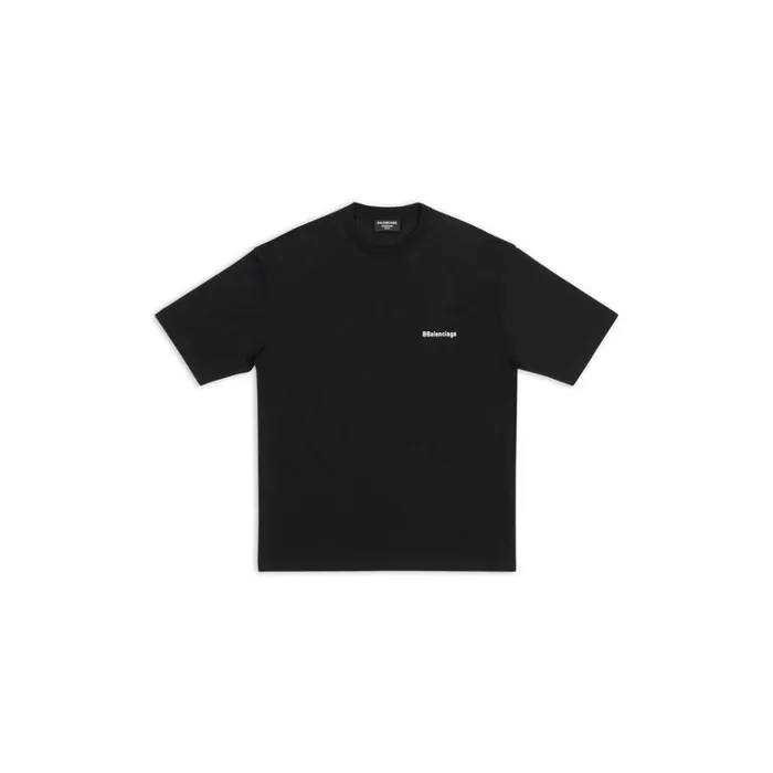 Men Tshirts Balenciaga Bb Corp Tshirt Medium Fit In Black