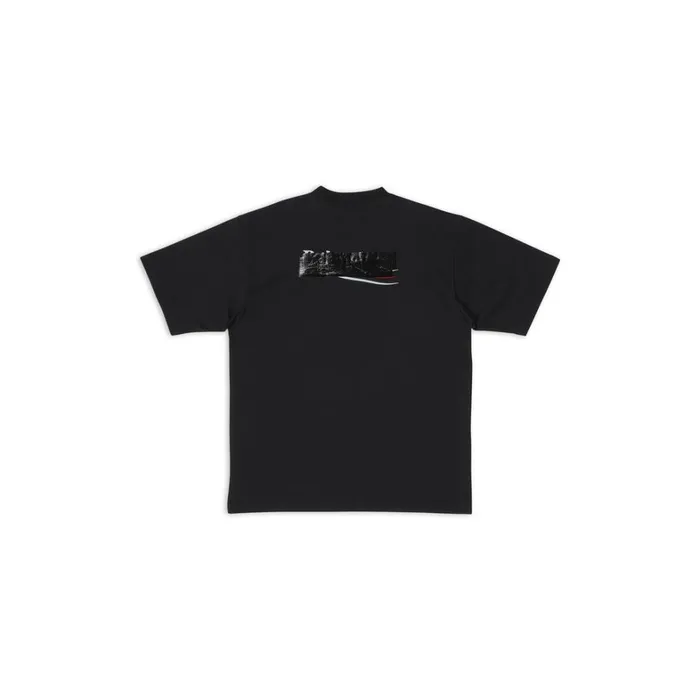Men Tshirts Balenciaga Gaffer Tshirt Large Fit In Black